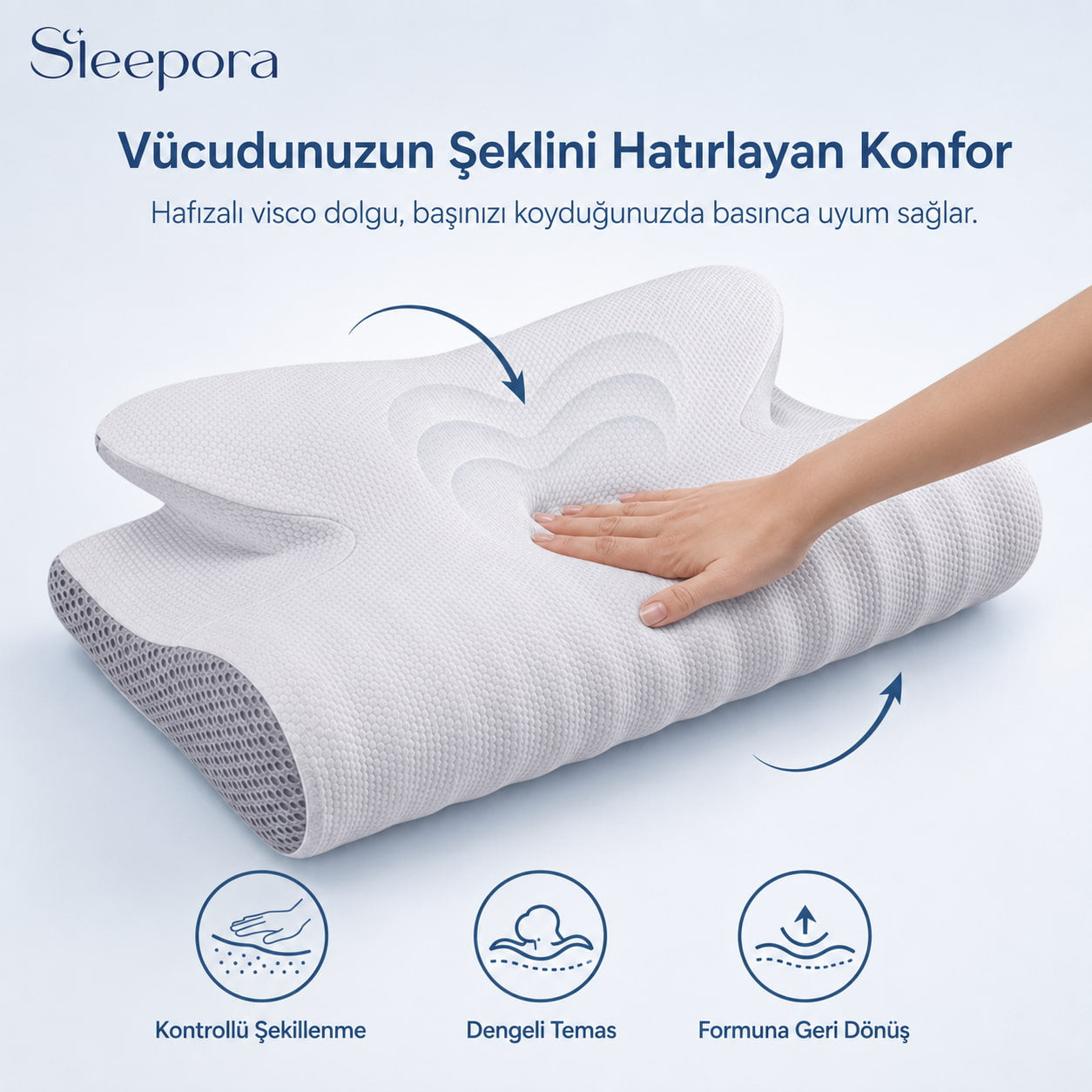 Sleepora™ Ortopedik Visco Destek Yastığı