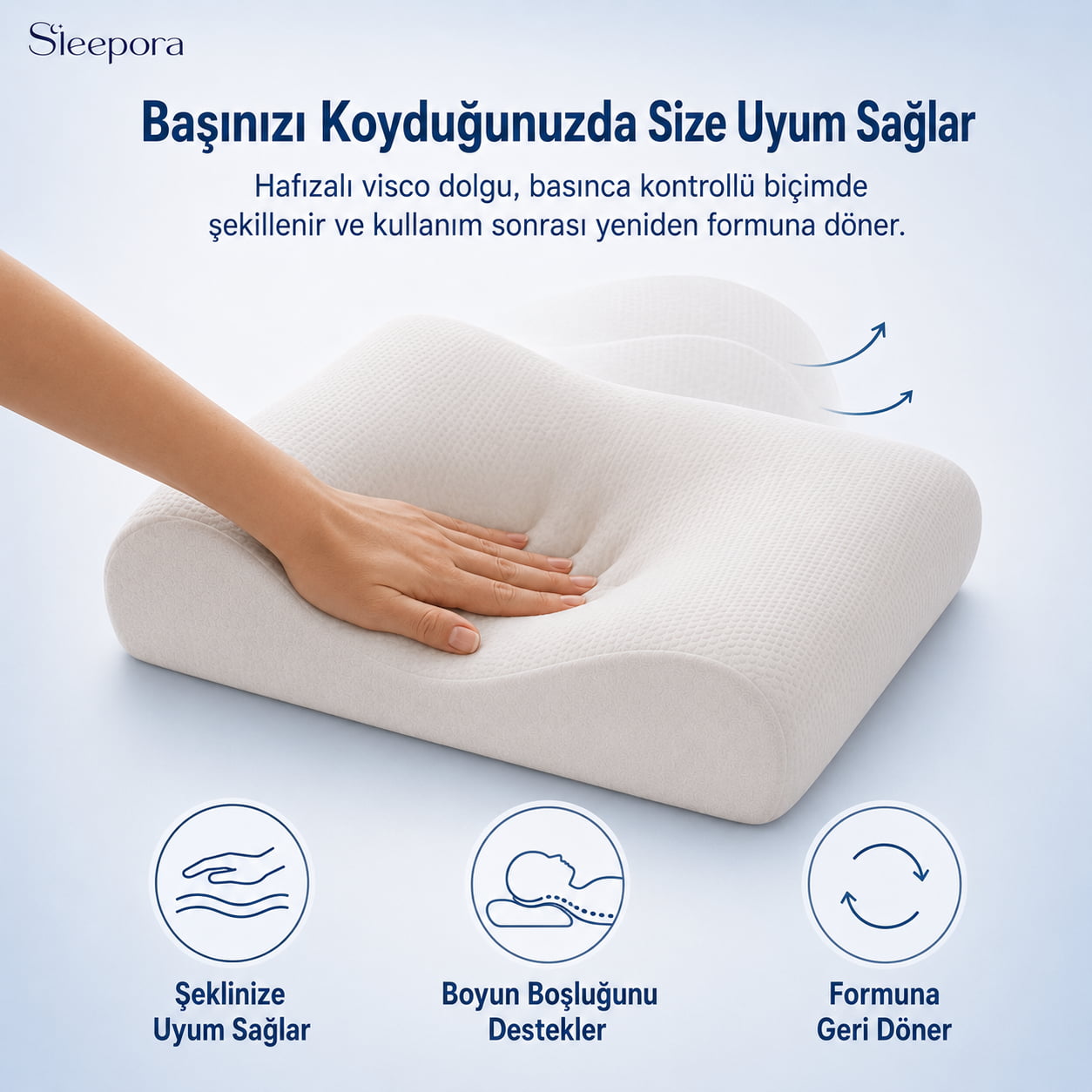 Sleepora™ Ortopedik Visco Boyun Yastığı