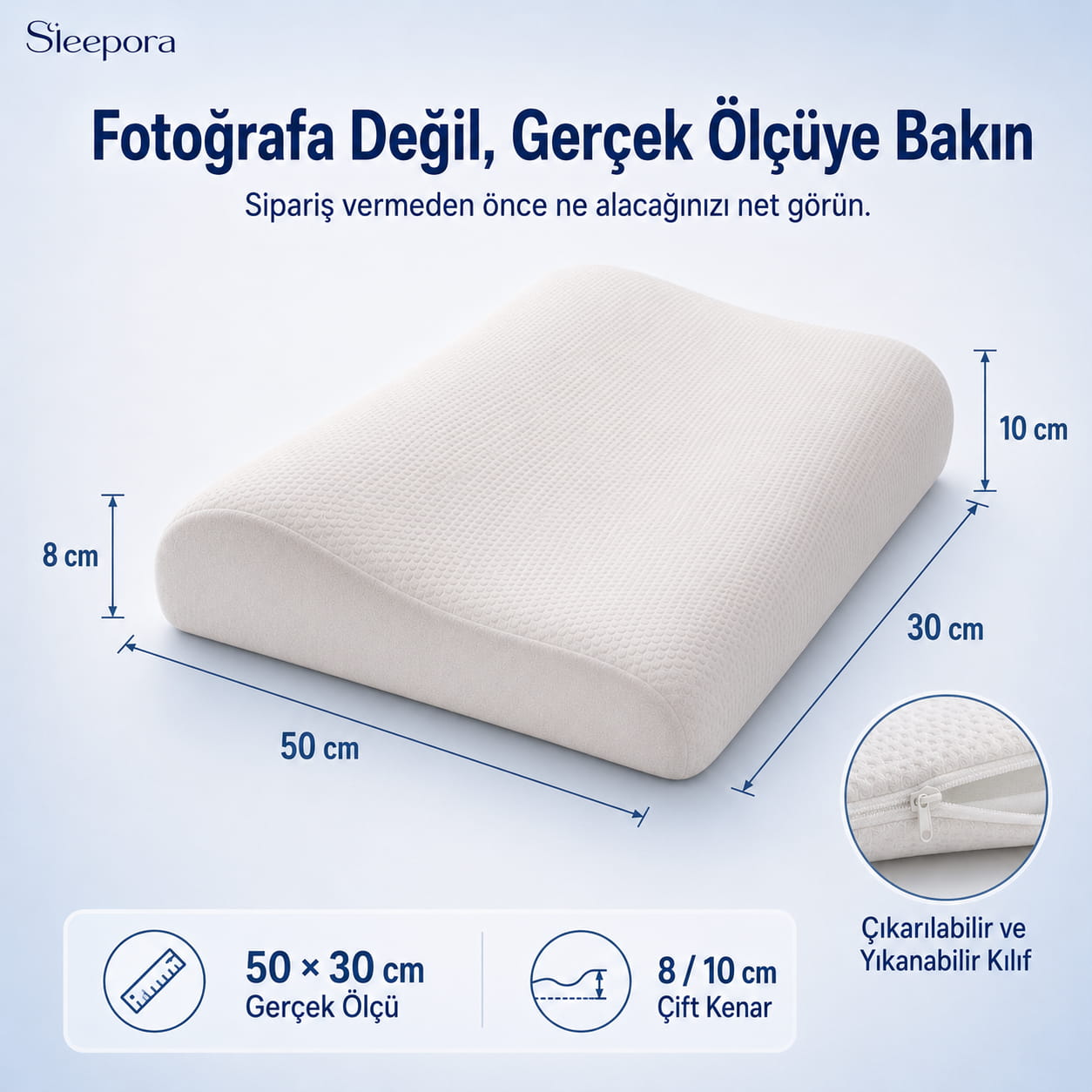 Sleepora™ Ortopedik Visco Boyun Yastığı