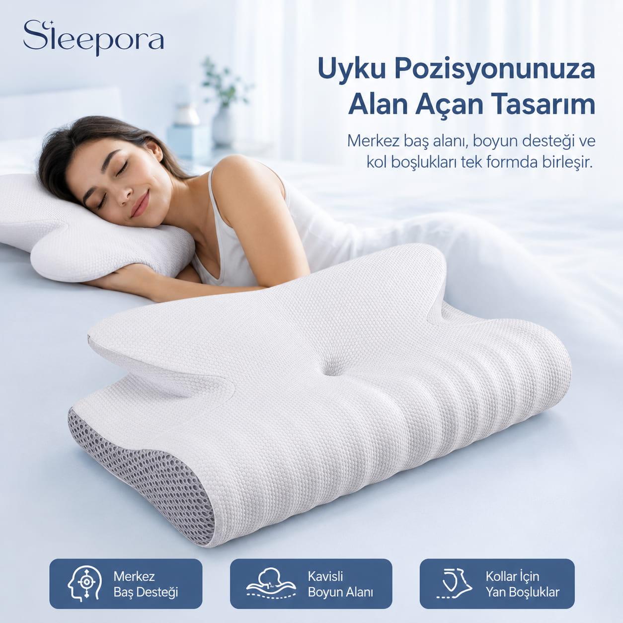 Sleepora™ Ortopedik Visco Destek Yastığı
